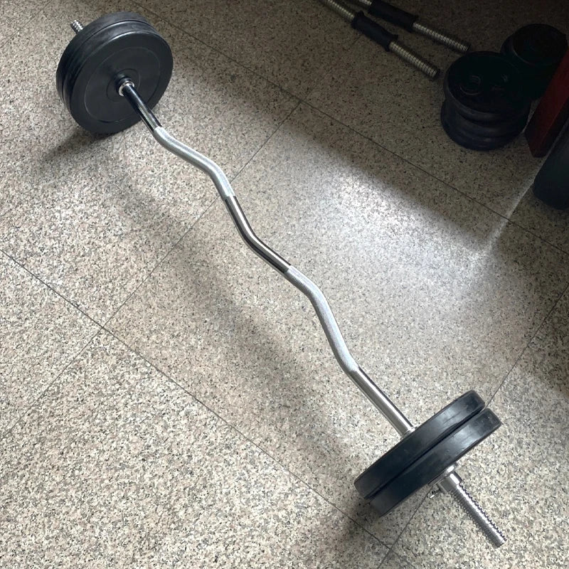 Standard Straight and Curved Dumbbell Bars, Weight Lift, Training Barbell, Gym and Home, Fitness Equipment, 25mm, 1.2m, 1.5m