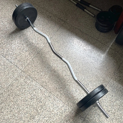 Standard Straight and Curved Dumbbell Bars, Weight Lift, Training Barbell, Gym and Home, Fitness Equipment, 25mm, 1.2m, 1.5m