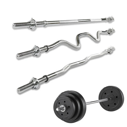 Standard Straight and Curved Dumbbell Bars, Weight Lift, Training Barbell, Gym and Home, Fitness Equipment, 25mm, 1.2m, 1.5m