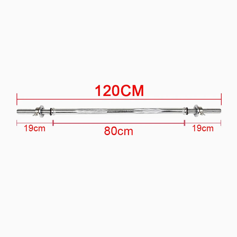 Standard Straight and Curved Dumbbell Bars, Weight Lift, Training Barbell, Gym and Home, Fitness Equipment, 25mm, 1.2m, 1.5m