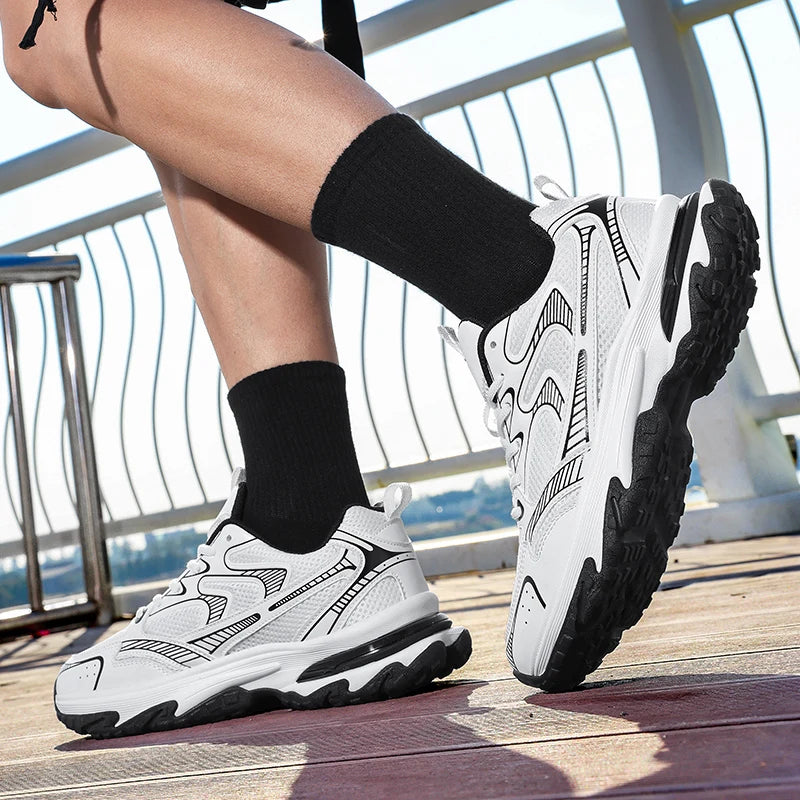 Men's Sports Shoes Breathable Mesh Upper Heightening Thick Bottom Casual Sneakers Shoe Summer Autumn Winter Spring Seasonal Wear