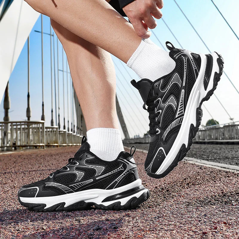 Men's Sports Shoes Breathable Mesh Upper Heightening Thick Bottom Casual Sneakers Shoe Summer Autumn Winter Spring Seasonal Wear