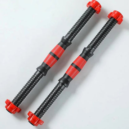 40cm Dumbbell Rod Solid Steel Weight Lifting Spinlock Dumbbell Bars With Connector Gym Home Fitness Workout Barbells Handles