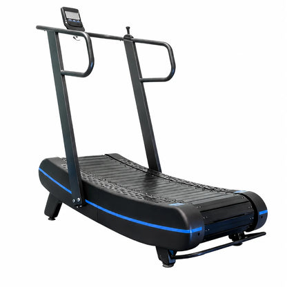 Manual Curved Treadmill Non-Motorized Magnetic Resistance Cardio Running Machine Commercial Home Gym Heavy Duty Workout Gear