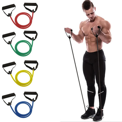 Resistance Bands With Handles Exercise Workout Bands，Men Women Strength Training Fitness Home Gym Full Body Workout Equipment