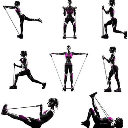 Resistance Bands With Handles Exercise Workout Bands，Men Women Strength Training Fitness Home Gym Full Body Workout Equipment