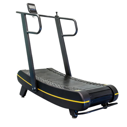 Manual Curved Treadmill Non-Motorized Magnetic Resistance Cardio Running Machine Commercial Home Gym Heavy Duty Workout Gear