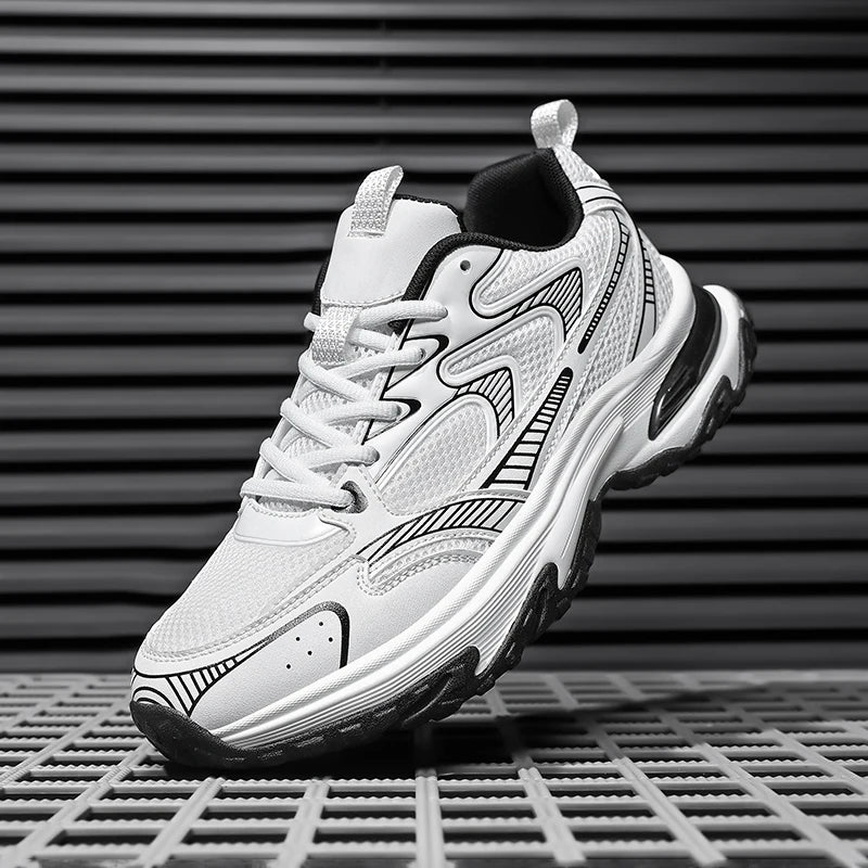 Men's Sports Shoes Breathable Mesh Upper Heightening Thick Bottom Casual Sneakers Shoe Summer Autumn Winter Spring Seasonal Wear