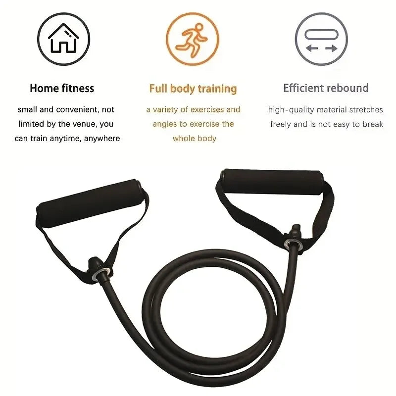 Resistance Bands With Handles Exercise Workout Bands，Men Women Strength Training Fitness Home Gym Full Body Workout Equipment