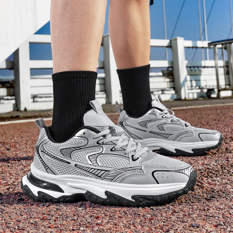 Men's Sports Shoes Breathable Mesh Upper Heightening Thick Bottom Casual Sneakers Shoe Summer Autumn Winter Spring Seasonal Wear