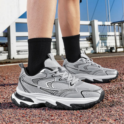 Men's Sports Shoes Breathable Mesh Upper Heightening Thick Bottom Casual Sneakers Shoe Summer Autumn Winter Spring Seasonal Wear