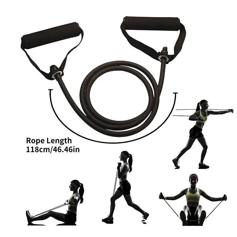Resistance Bands With Handles Exercise Workout Bands，Men Women Strength Training Fitness Home Gym Full Body Workout Equipment