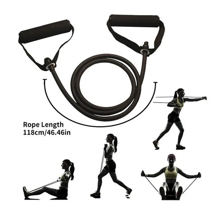 Resistance Bands With Handles Exercise Workout Bands，Men Women Strength Training Fitness Home Gym Full Body Workout Equipment