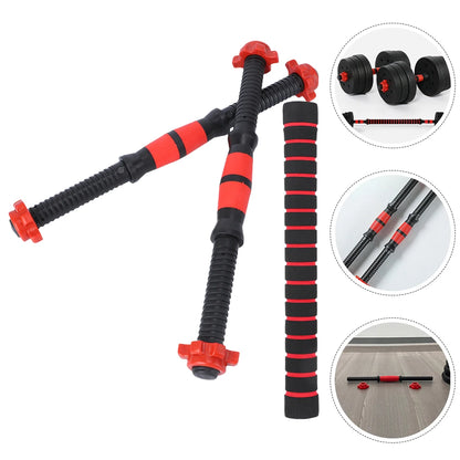 40cm Dumbbell Rod Solid Steel Weight Lifting Spinlock Dumbbell Bars With Connector Gym Home Fitness Workout Barbells Handles