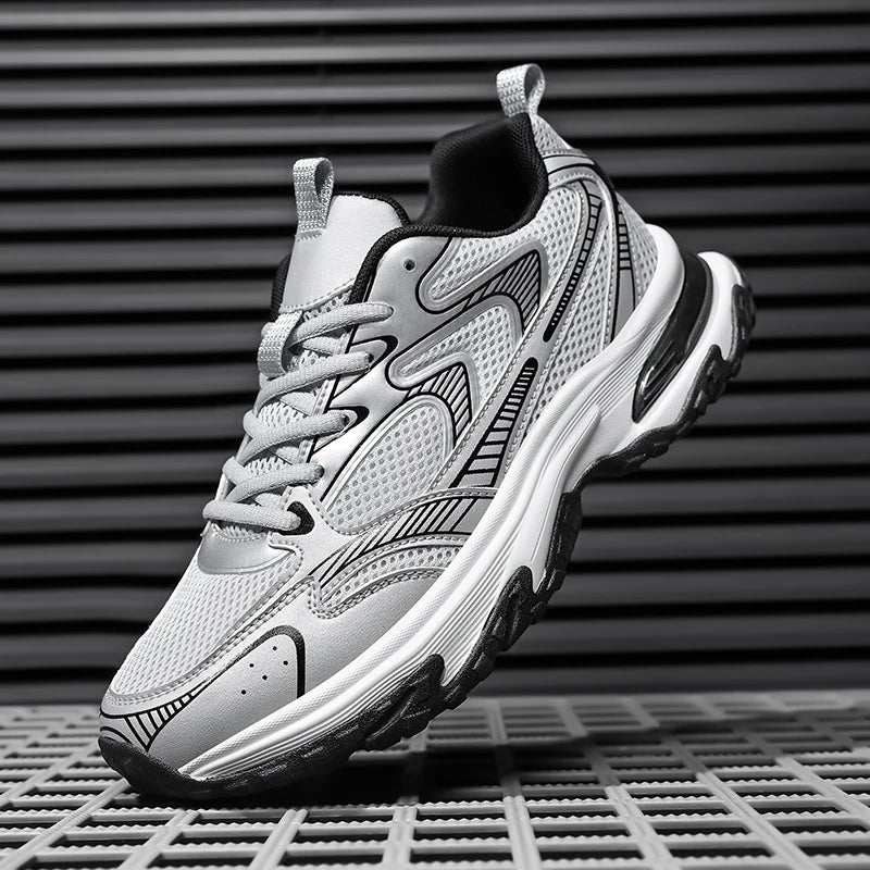 Men's Sports Shoes Breathable Mesh Upper Heightening Thick Bottom Casual Sneakers Shoe Summer Autumn Winter Spring Seasonal Wear