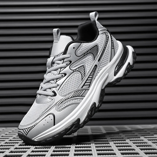 Men's Sports Shoes Breathable Mesh Upper Heightening Thick Bottom Casual Sneakers Shoe Summer Autumn Winter Spring Seasonal Wear