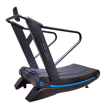 Manual Curved Treadmill Non-Motorized Magnetic Resistance Cardio Running Machine Commercial Home Gym Heavy Duty Workout Gear