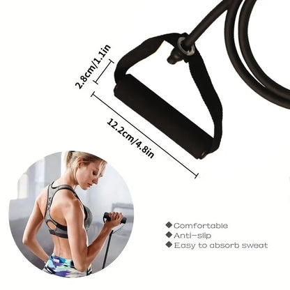 Resistance Bands With Handles Exercise Workout Bands，Men Women Strength Training Fitness Home Gym Full Body Workout Equipment